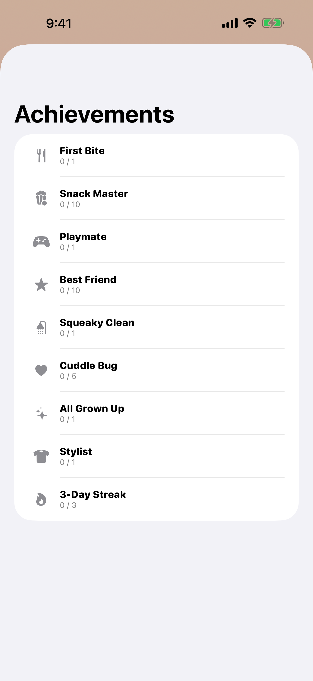 Earn achievements