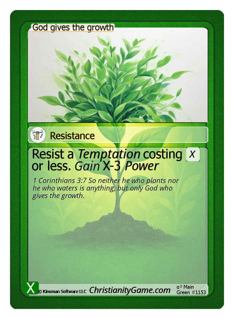 God gives the growth