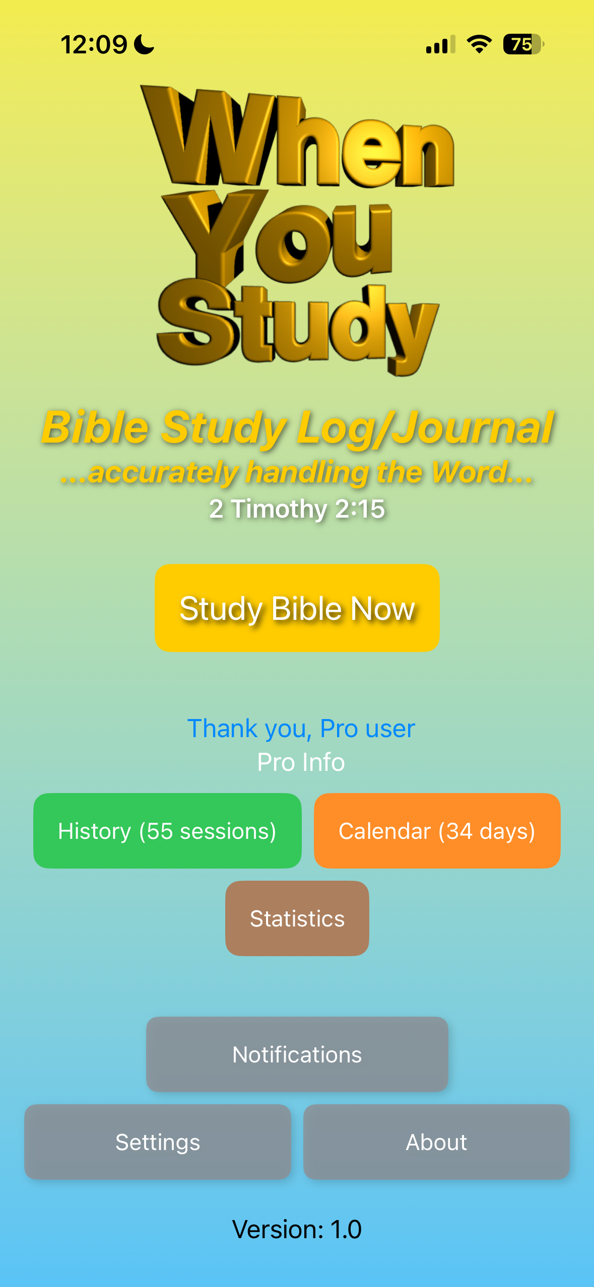 Bible study session screen